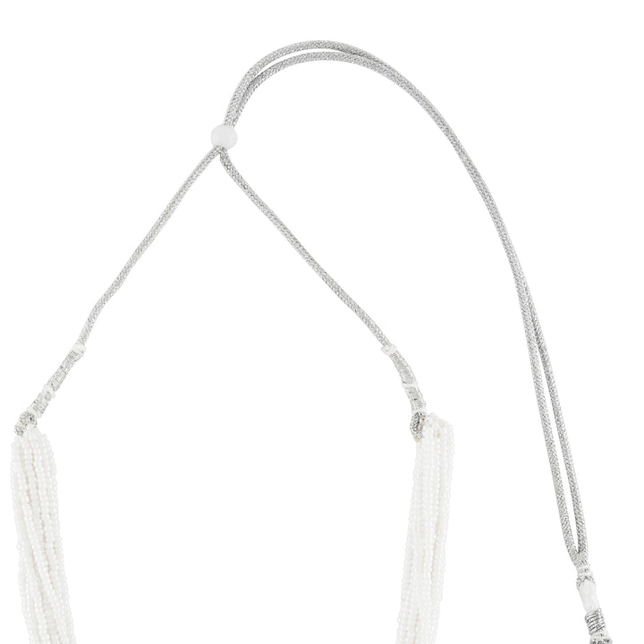 Teejh Padmini Silver Oxidised Polki Set