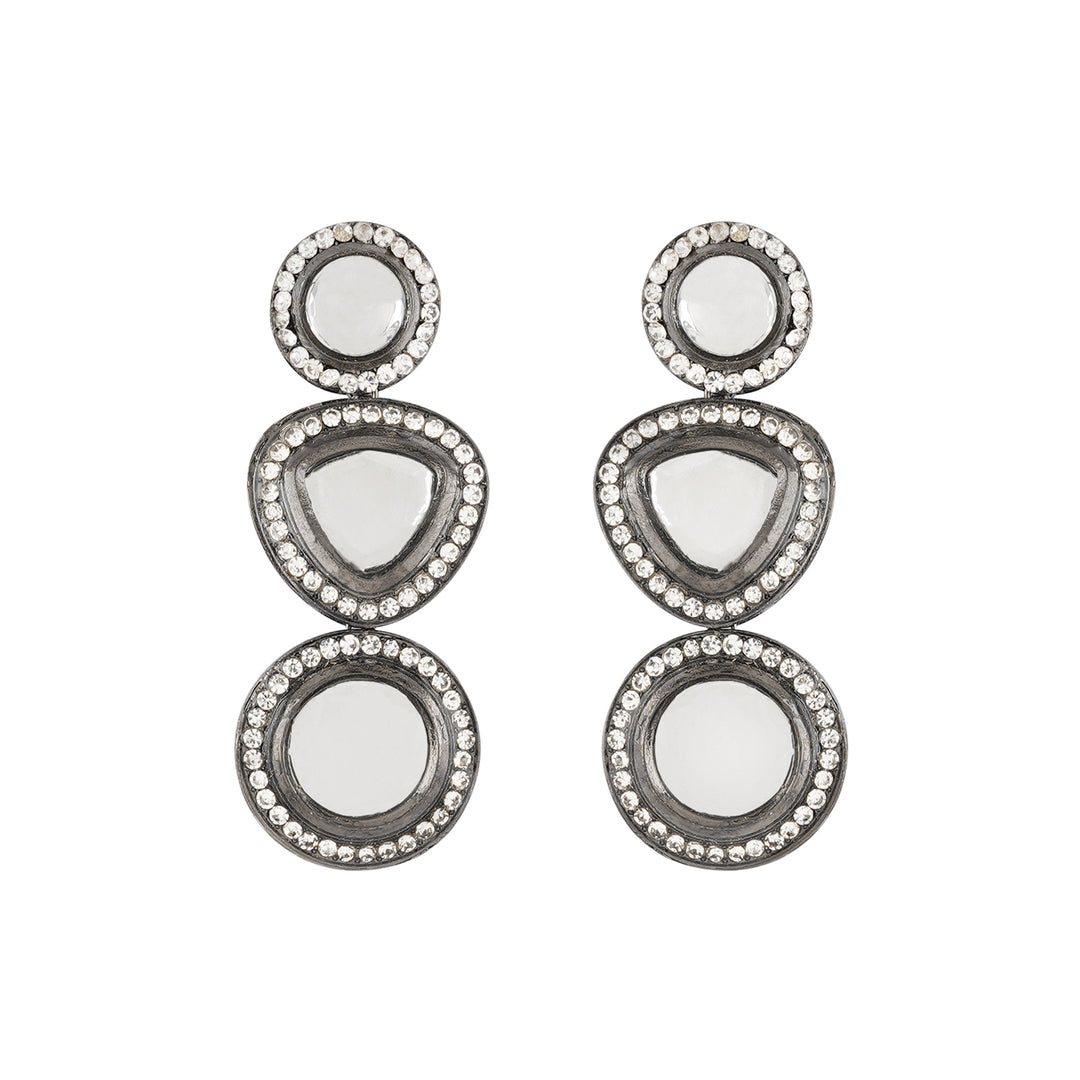 Teejh Chandani Silver Oxidised Earrings