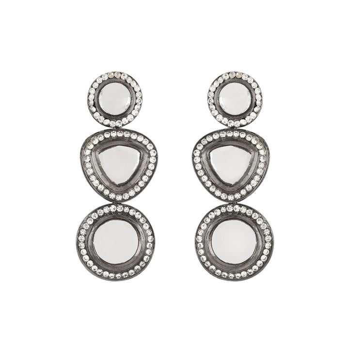 Teejh Chandani Silver Oxidised Earrings