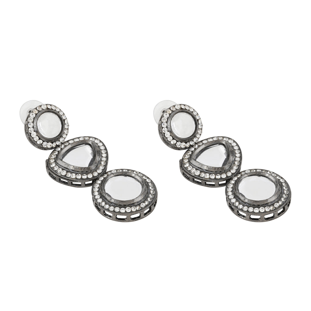 Teejh Chandani Silver Oxidised Earrings