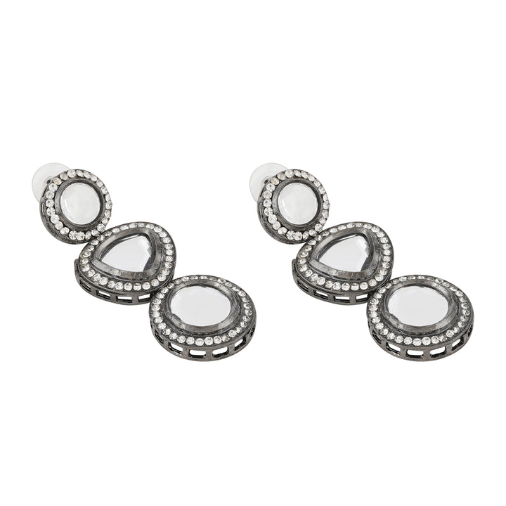 Teejh Chandani Silver Oxidised Earrings