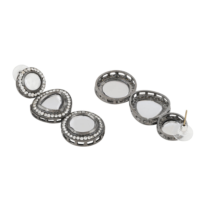 Teejh Chandani Silver Oxidised Earrings