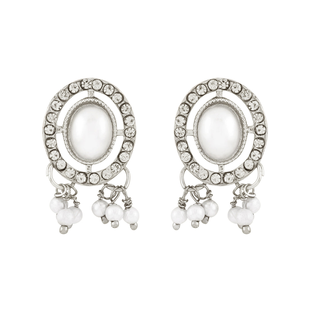 Teejh Nargis Silver Polki Set