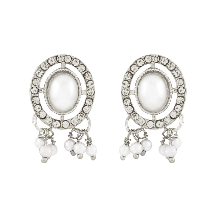 Teejh Nargis Silver Polki Set
