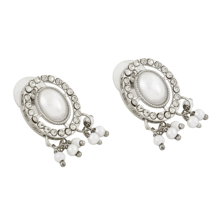 Teejh Nargis Silver Polki Set