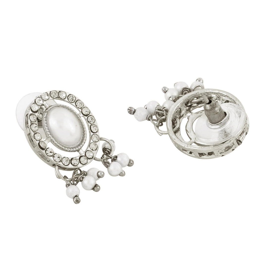 Teejh Nargis Silver Polki Set