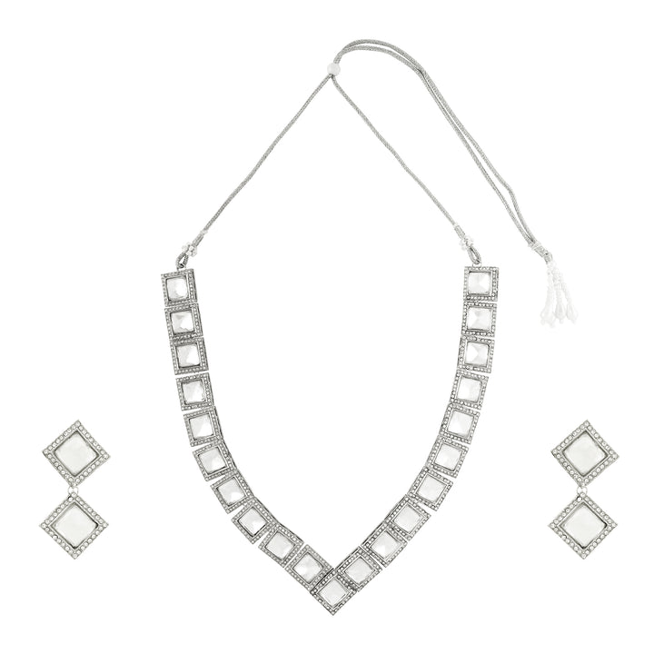 Teejh Saahiba Silver Uncut Polki Set