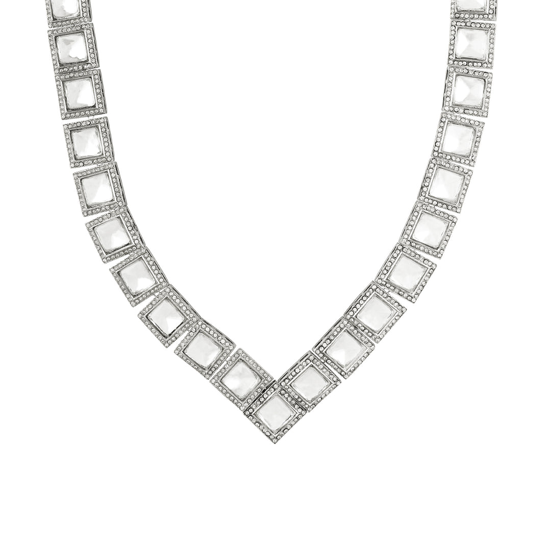 Teejh Saahiba Silver Uncut Polki Set
