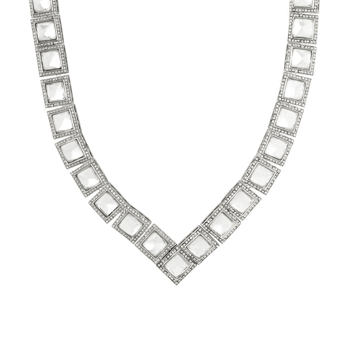 Teejh Saahiba Silver Uncut Polki Set