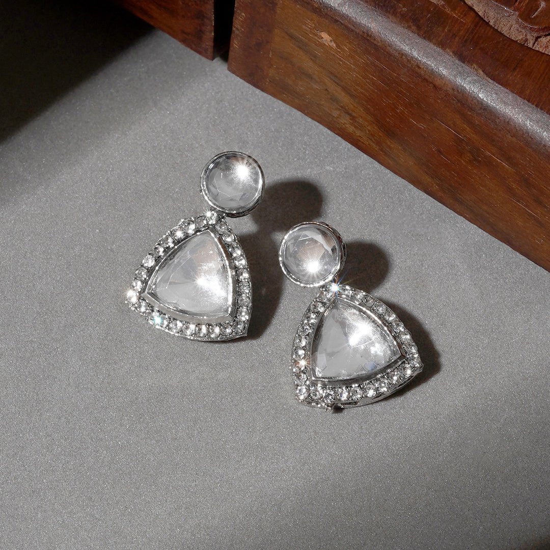 Teejh Silver Polki Earrings