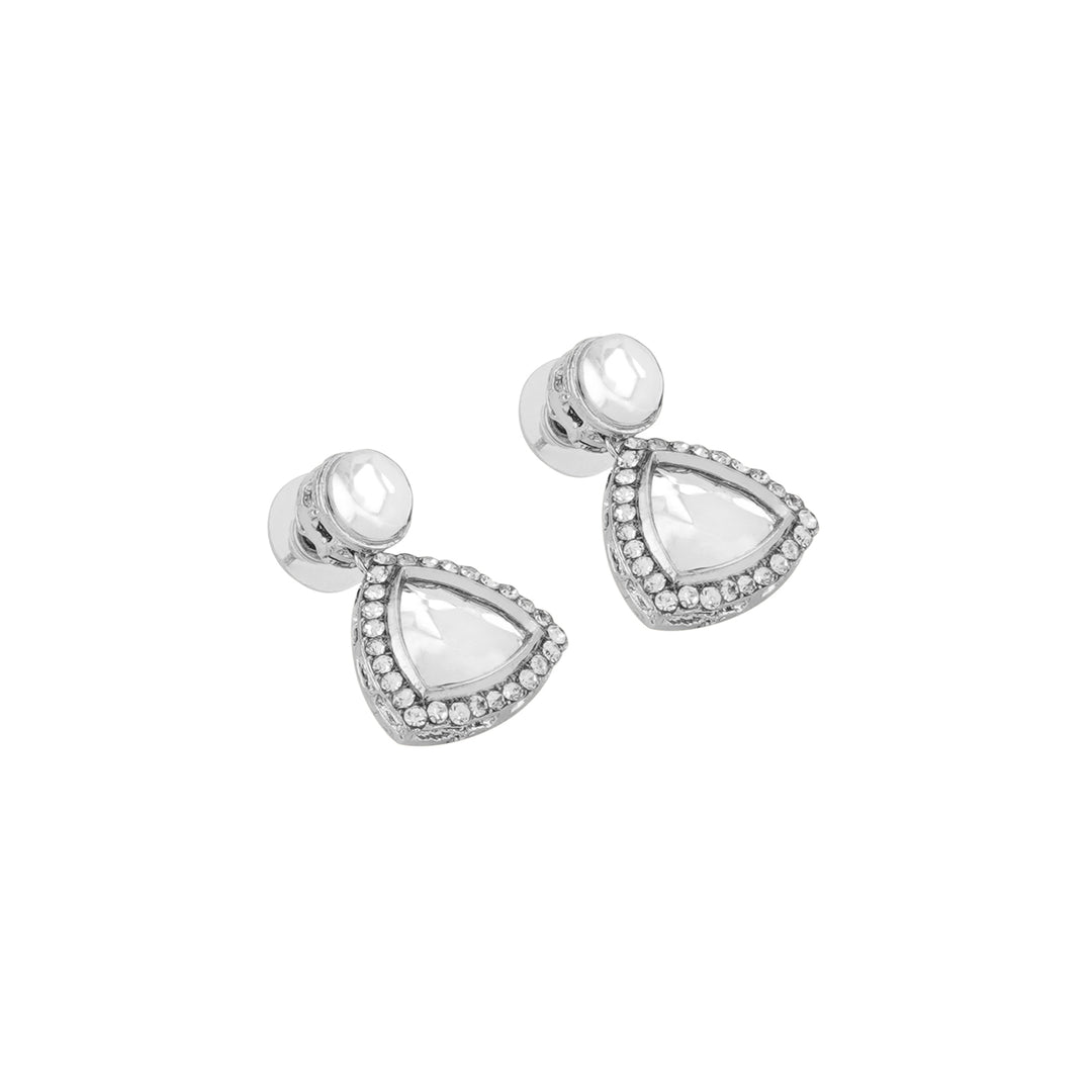 Teejh Silver Polki Earrings