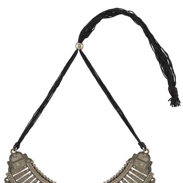 Chamak Silver Oxidised Necklace
