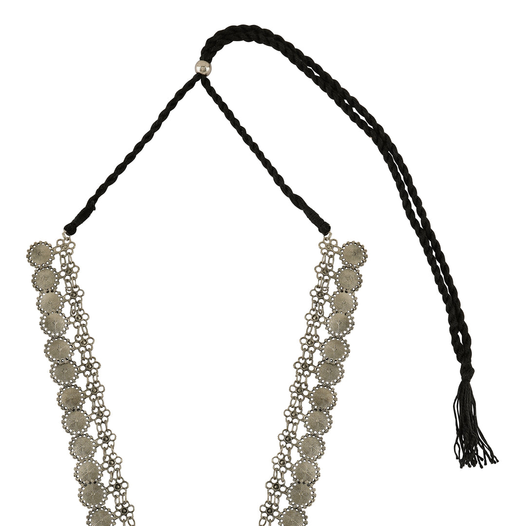 Vrish Silver Oxidised Necklace