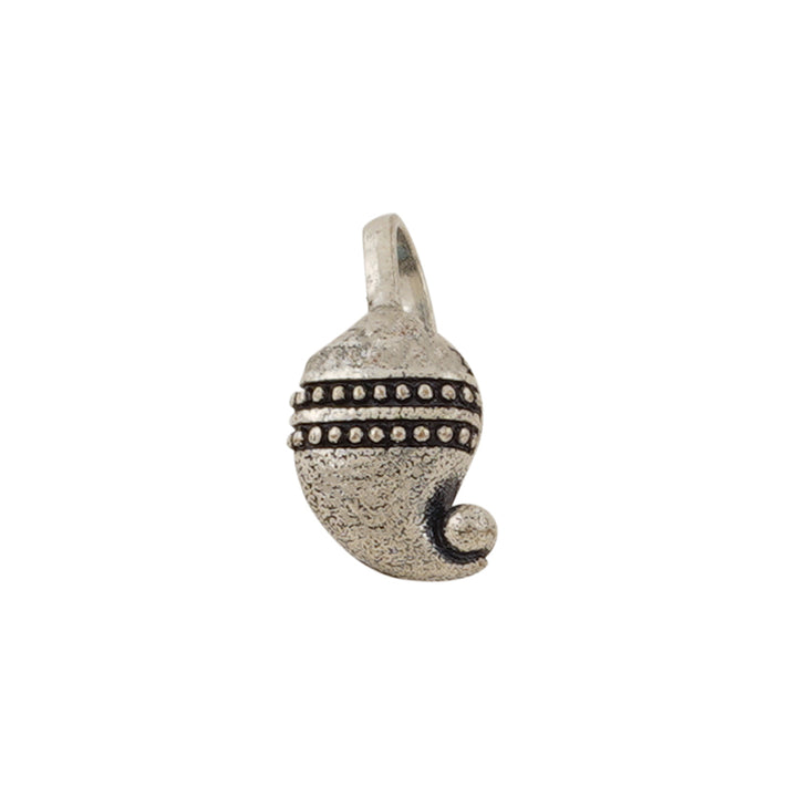 Ambi Silver Oxidised Nose Pin