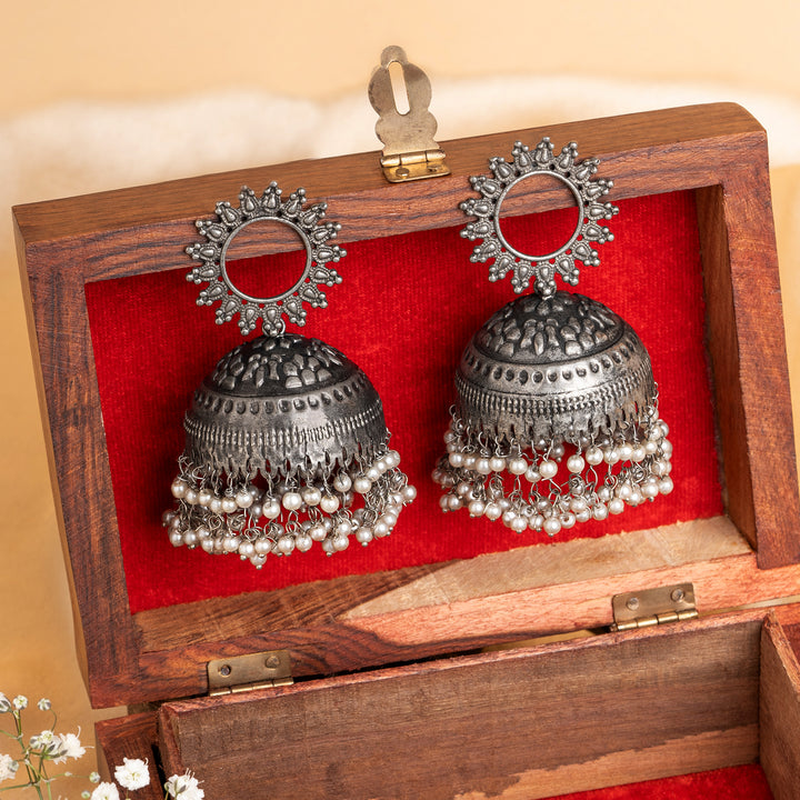 Nupur Silver Oxidised Earring