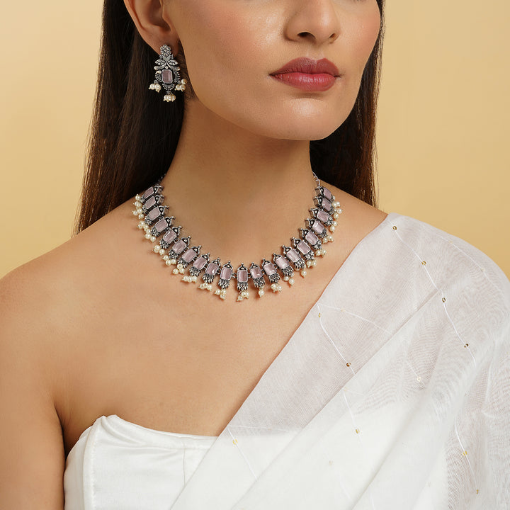 Teejh Silver and Pink Serenade Set