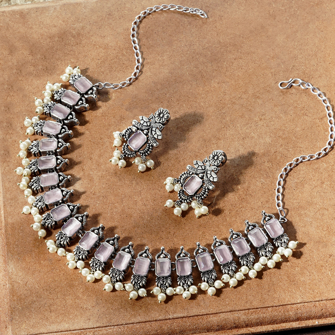 Teejh Silver and Pink Serenade Set