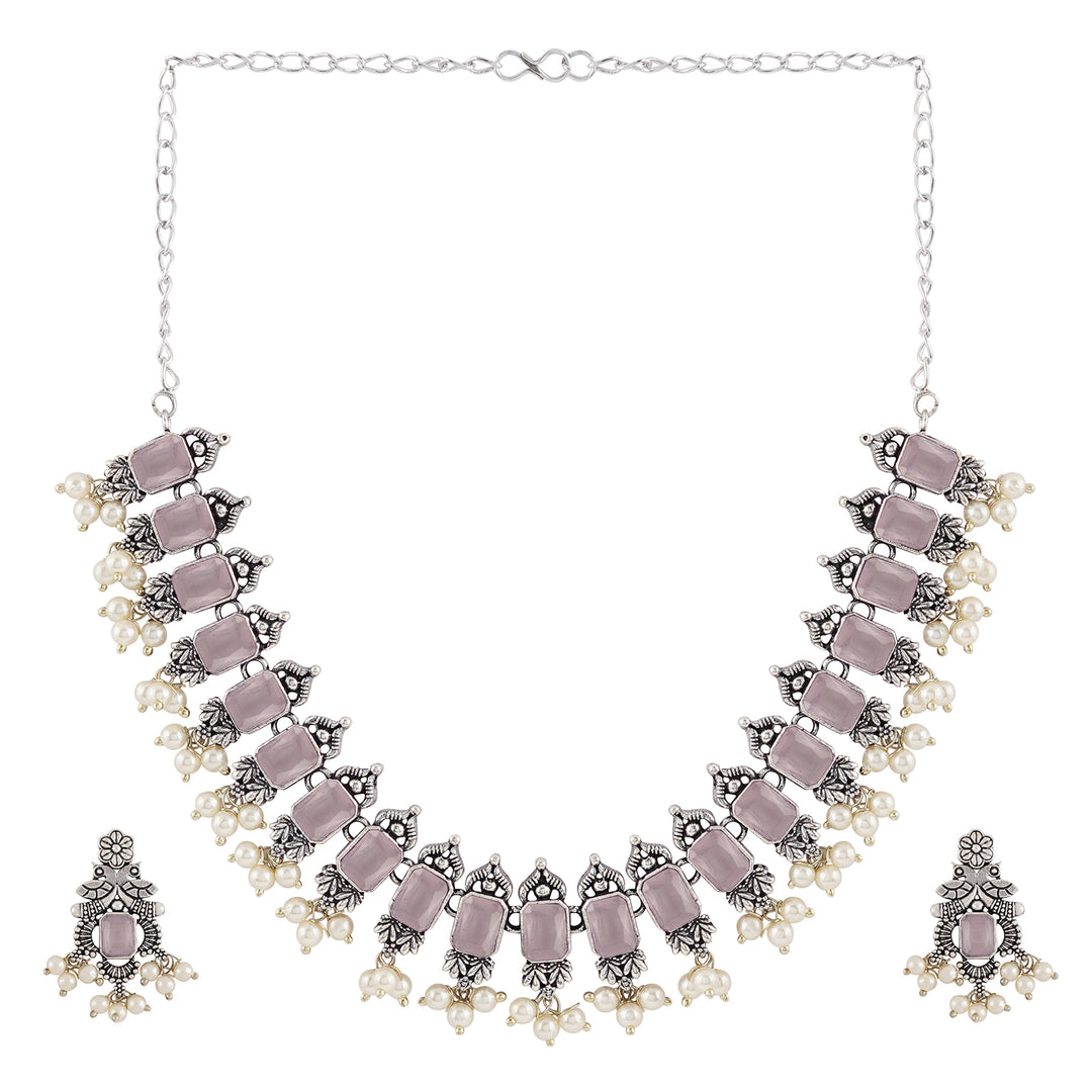 Teejh Silver and Pink Serenade Set