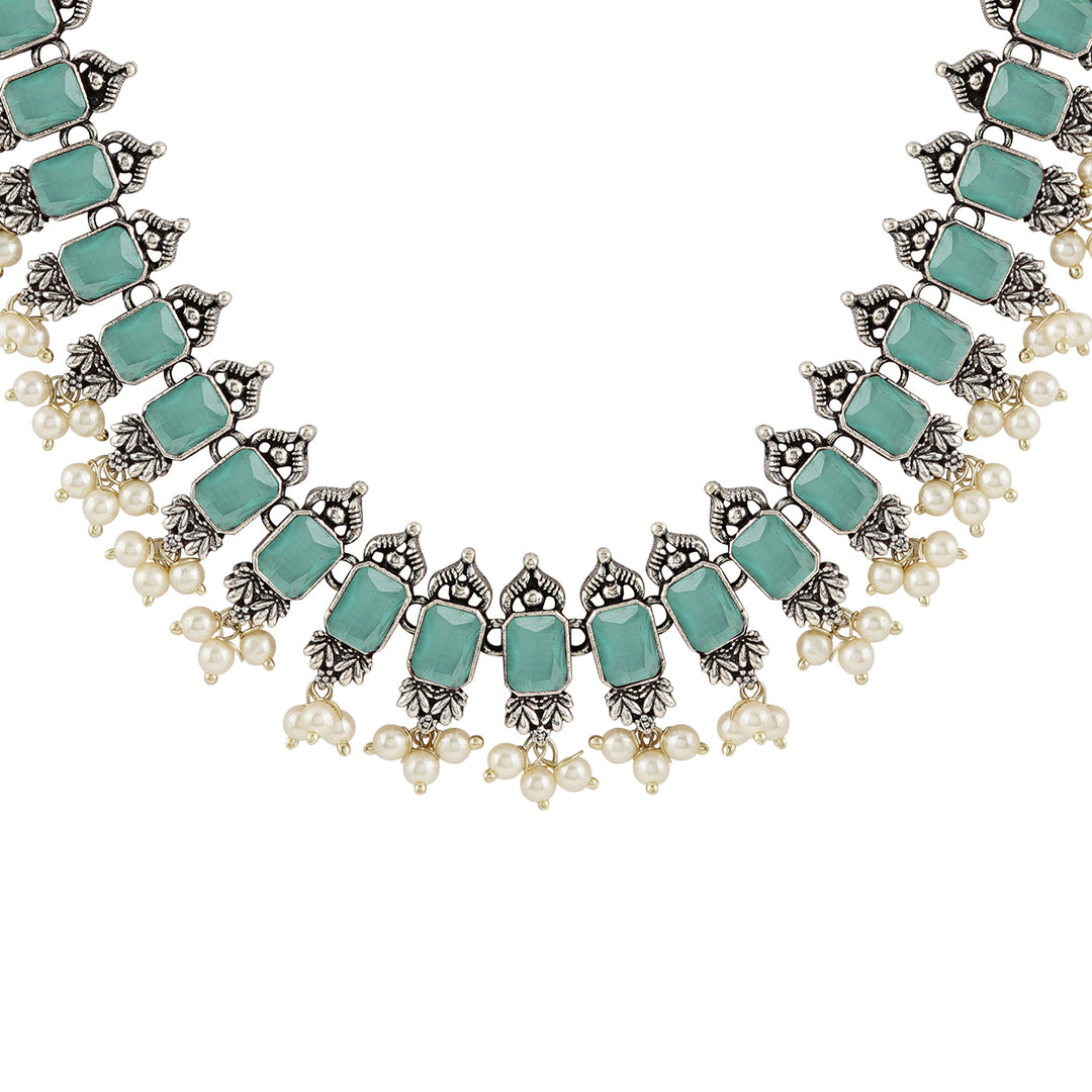 Teejh Silver and Sea Green Serenade Set