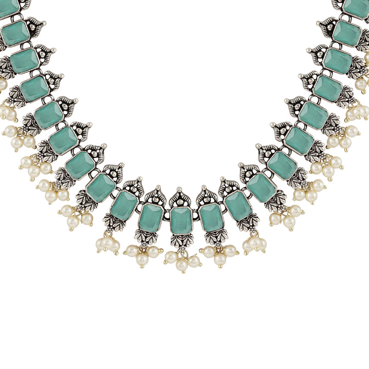 Teejh Silver and Sea Green Serenade Set