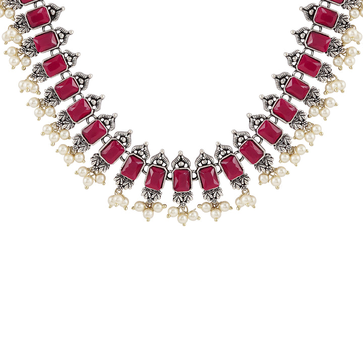 Teejh Silver and Red Serenade Set