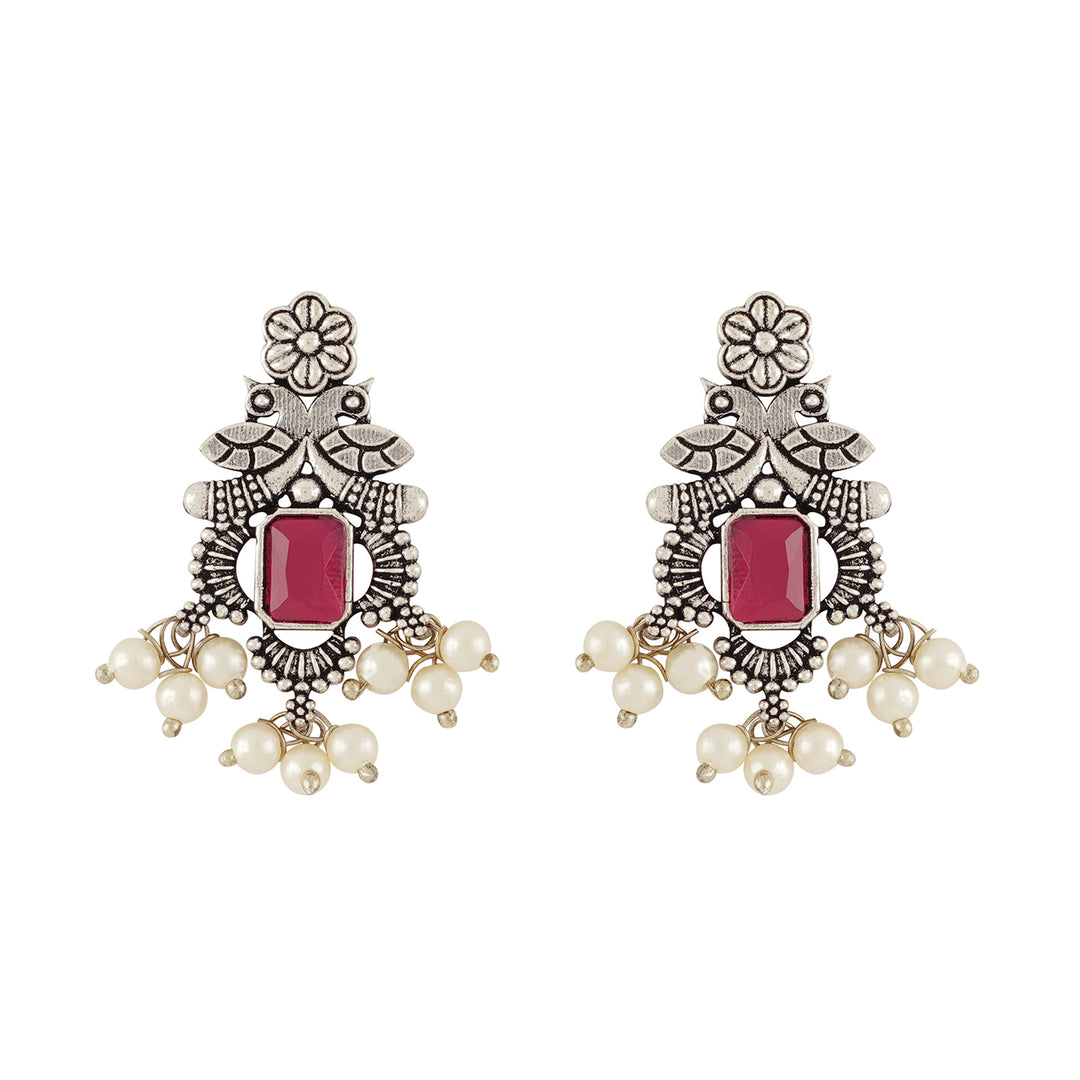 Teejh Silver and Red Serenade Set