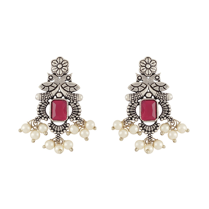 Teejh Silver and Red Serenade Set