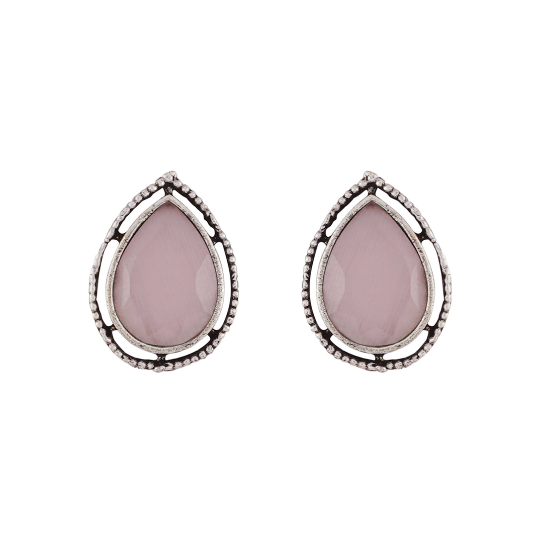 Teejh Silver and Pink Medow Necklace Set