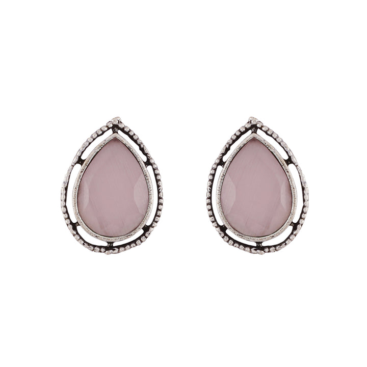 Teejh Silver and Pink Medow Necklace Set