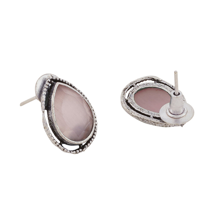 Teejh Silver and Pink Medow Necklace Set