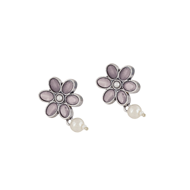 Teejh Silver Pink and Floral Motif Set