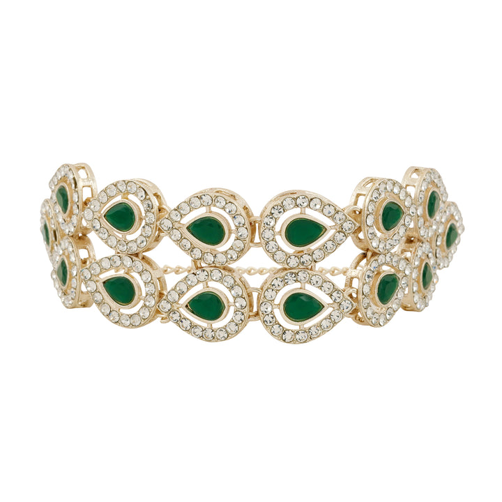 Teejh Viaara Silver Green Bracelet
