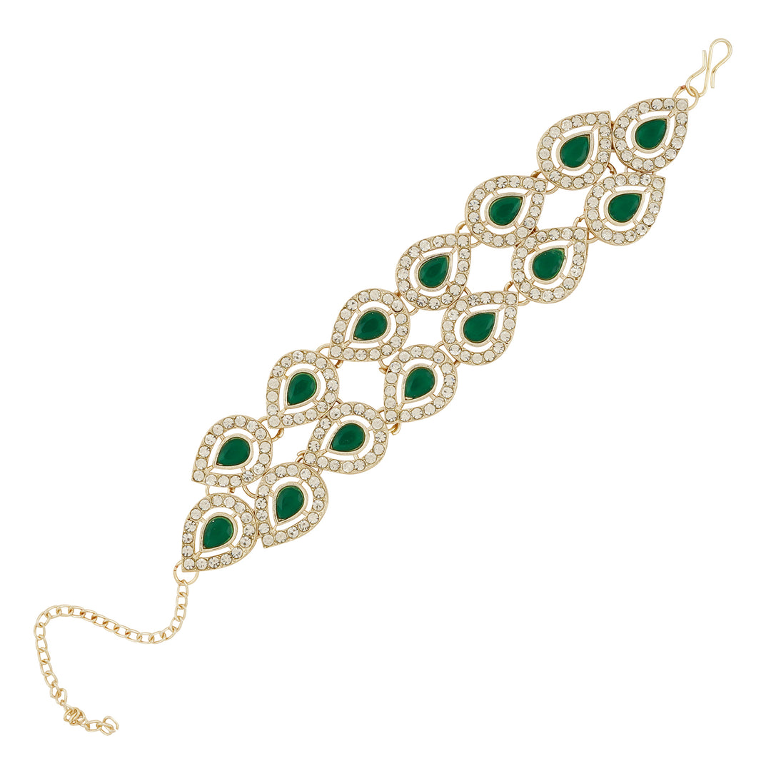 Teejh Viaara Silver Green Bracelet