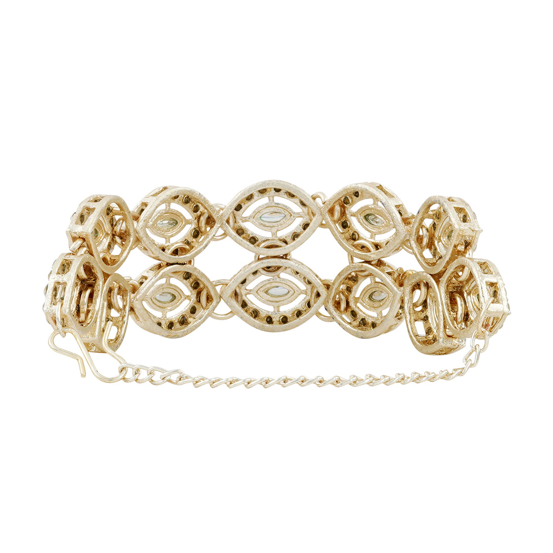 Teejh Dharika Silver Green Bracelet