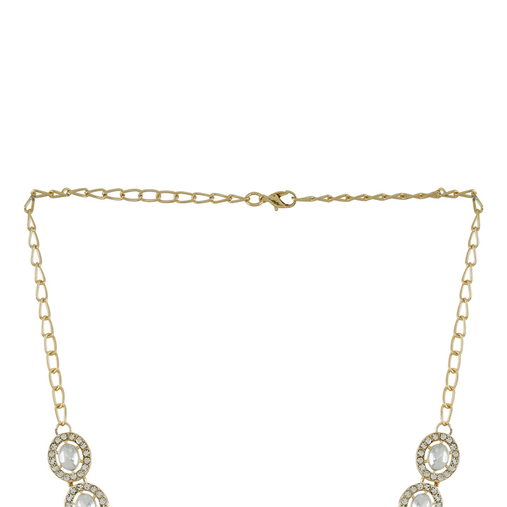 Teejh Ziya Gold White Necklace Set