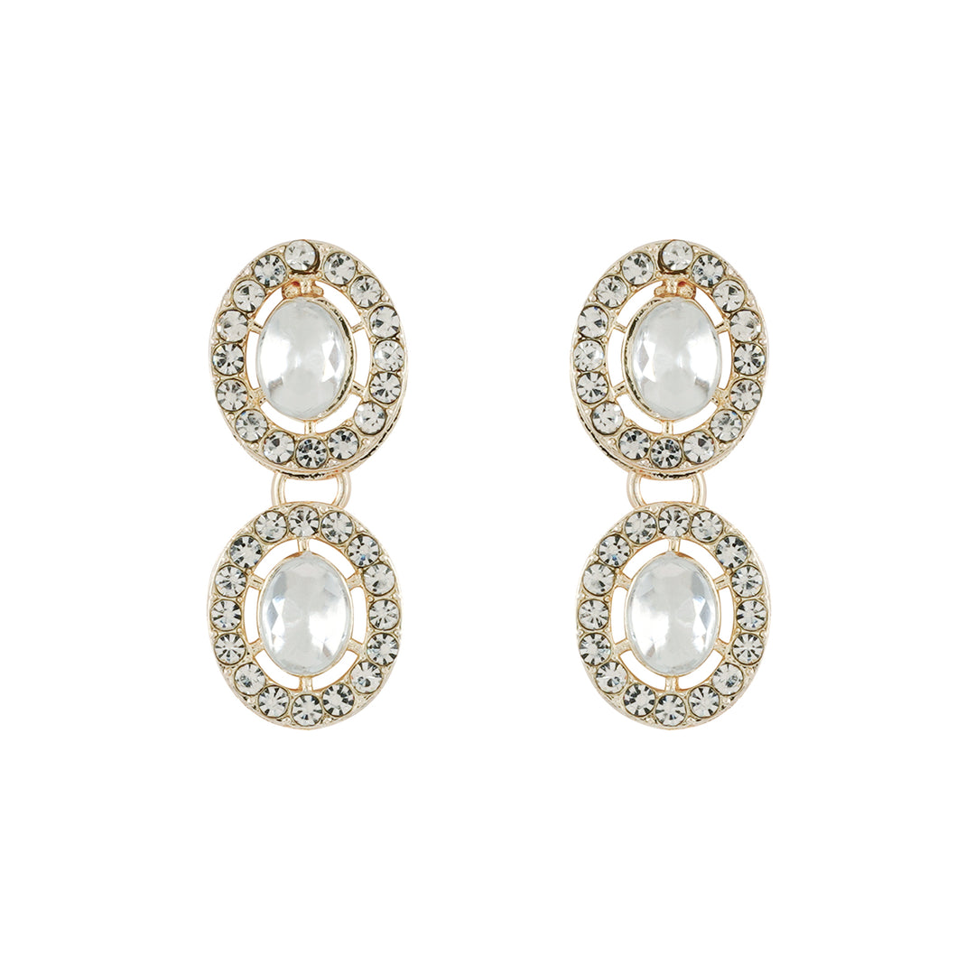 Teejh Ziya Gold White Necklace Set