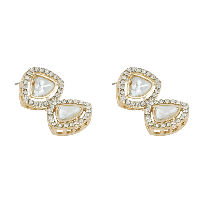 Teejh Vatsala Gold White Necklace set
