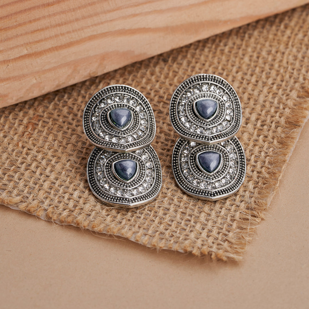 Teejh Bhavi Silver Grey Stud