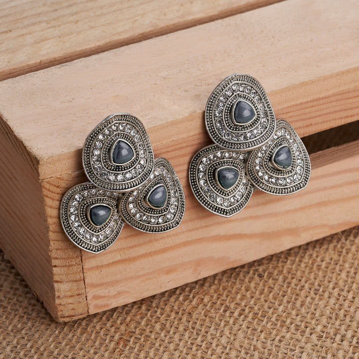 Teejh Eshita Silver Grey Stud