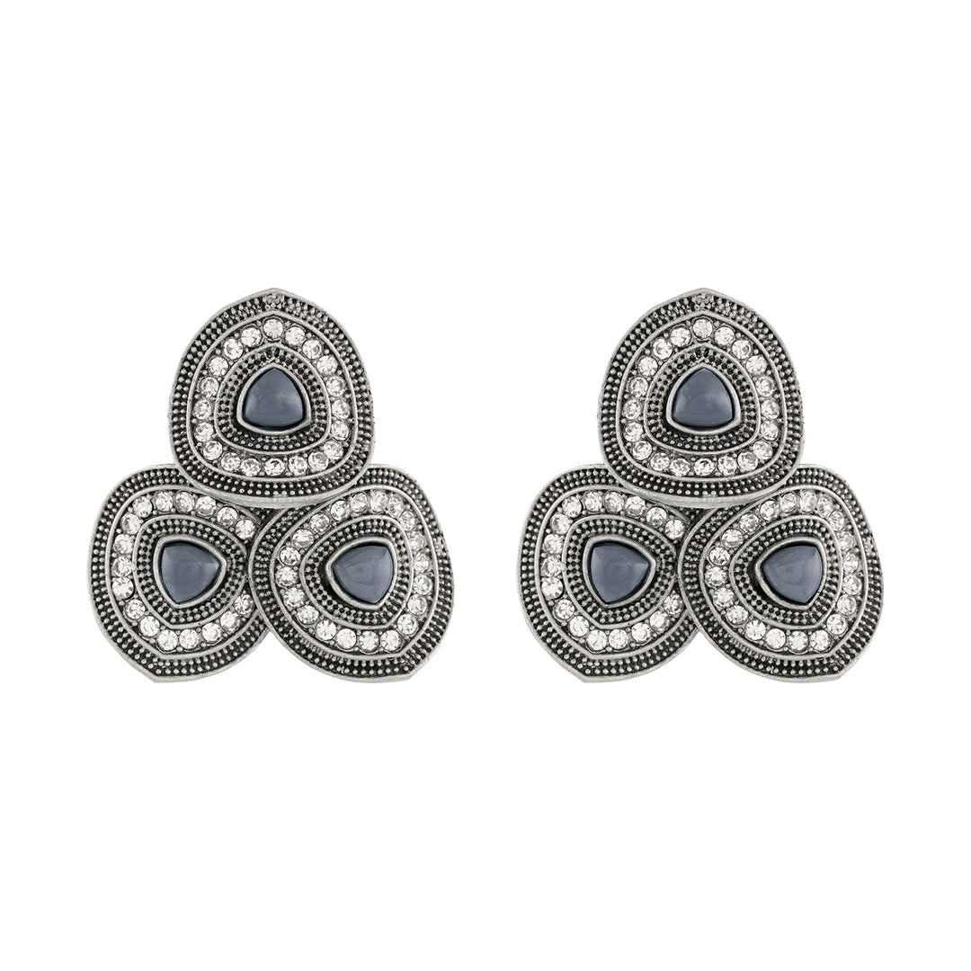 Teejh Eshita Silver Grey Stud