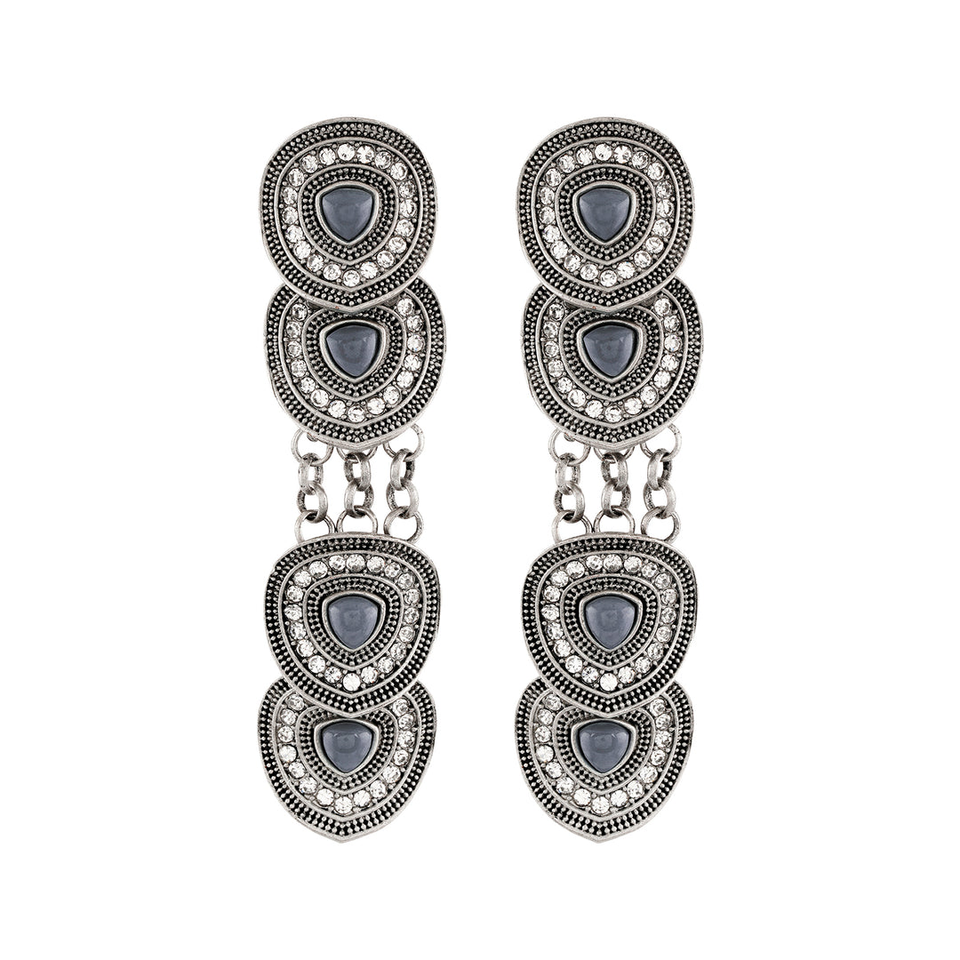 Teejh Divika Silver Grey Earring