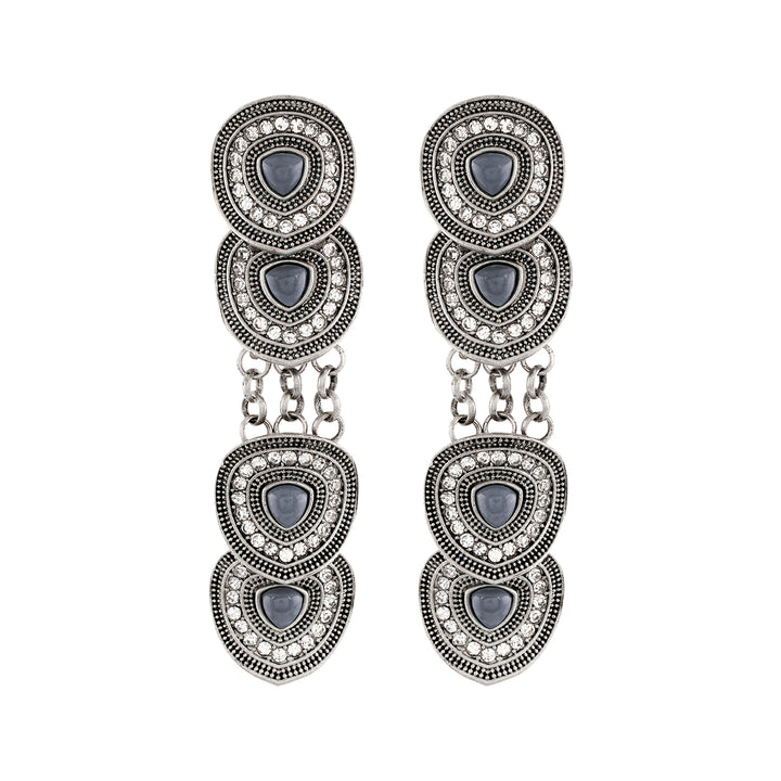 Teejh Divika Silver Grey Earring