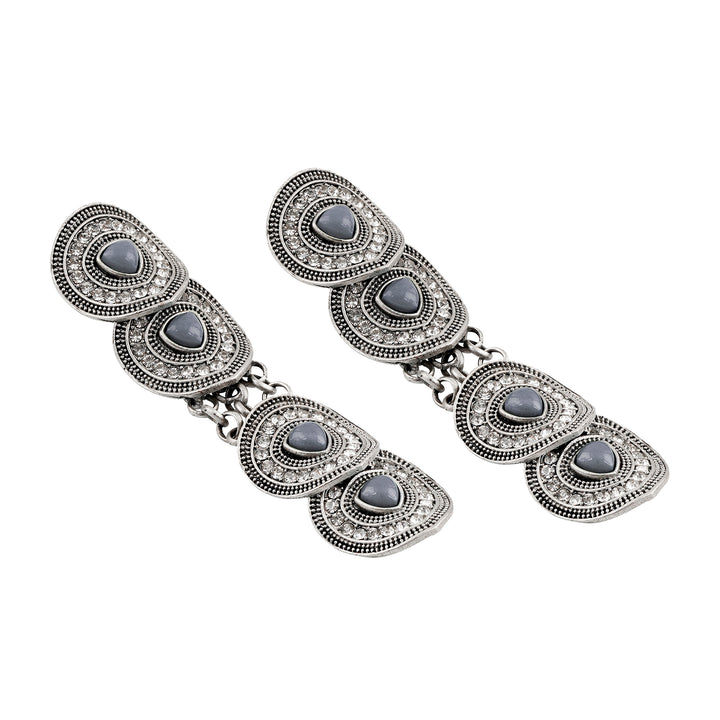Teejh Divika Silver Grey Earring