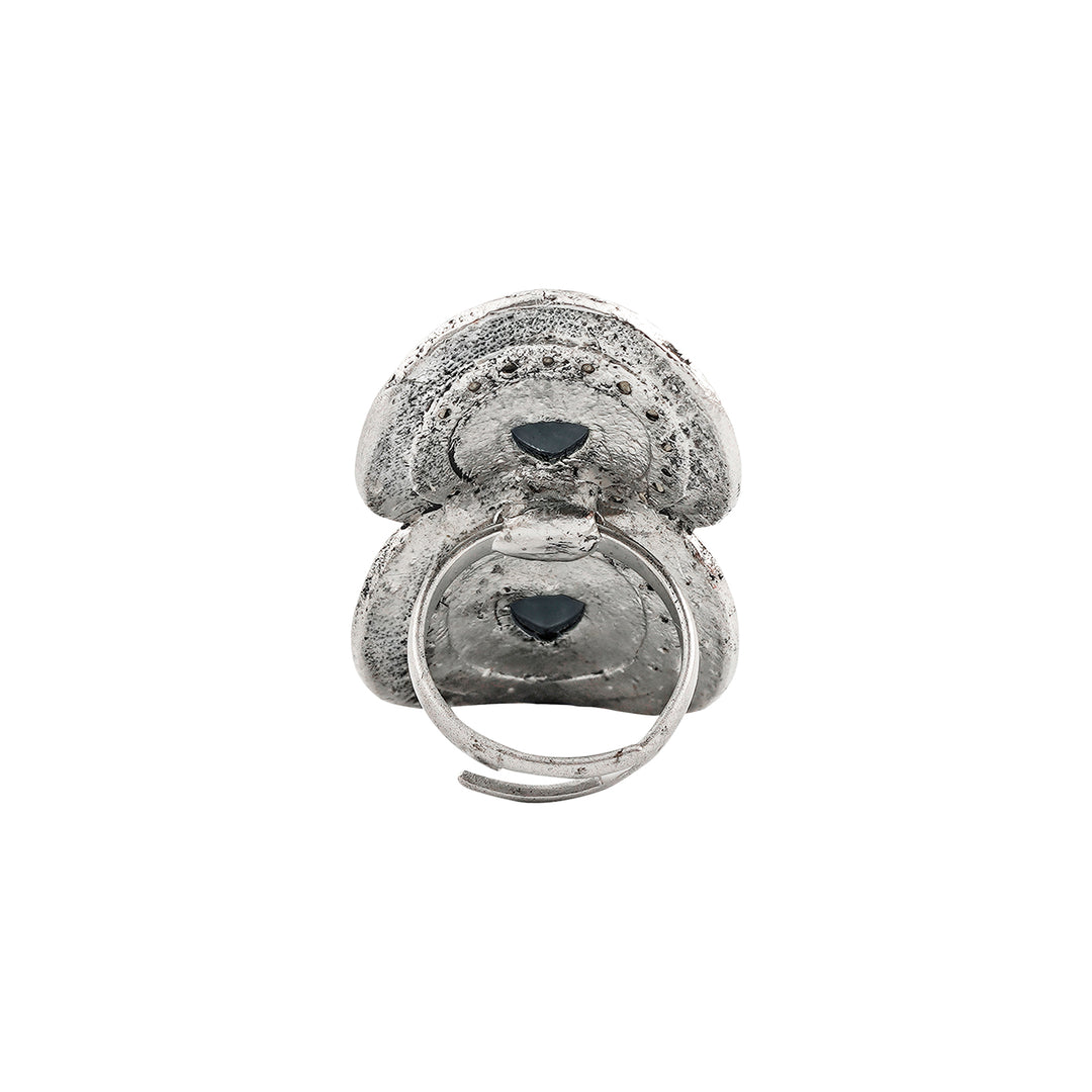 Teejh Adhiya Silver Grey Finger Ring