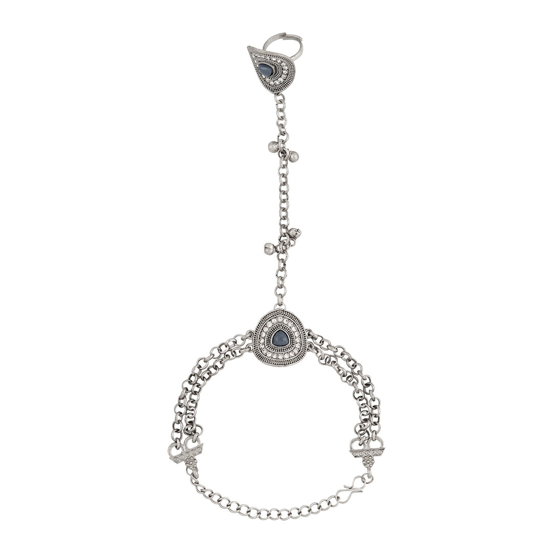 Teejh Indrila Silver Grey Hathphool