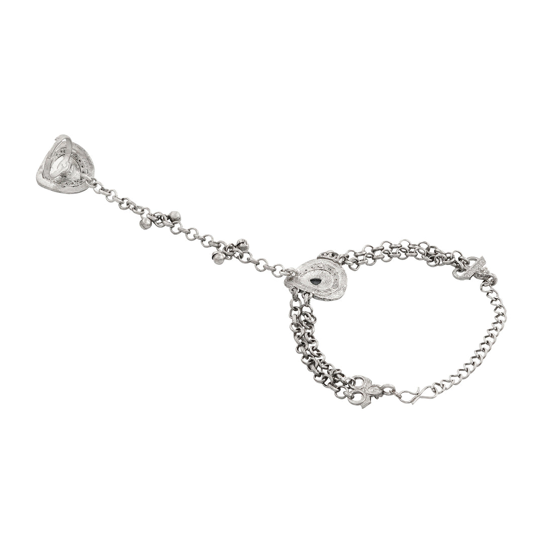 Teejh Indrila Silver Grey Hathphool