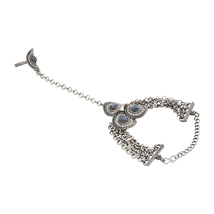 Teejh Minakshi Silver Grey HaathPhool
