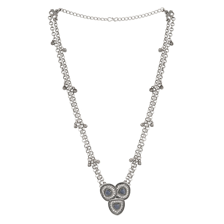 Teejh Anaira Silver Grey Necklace