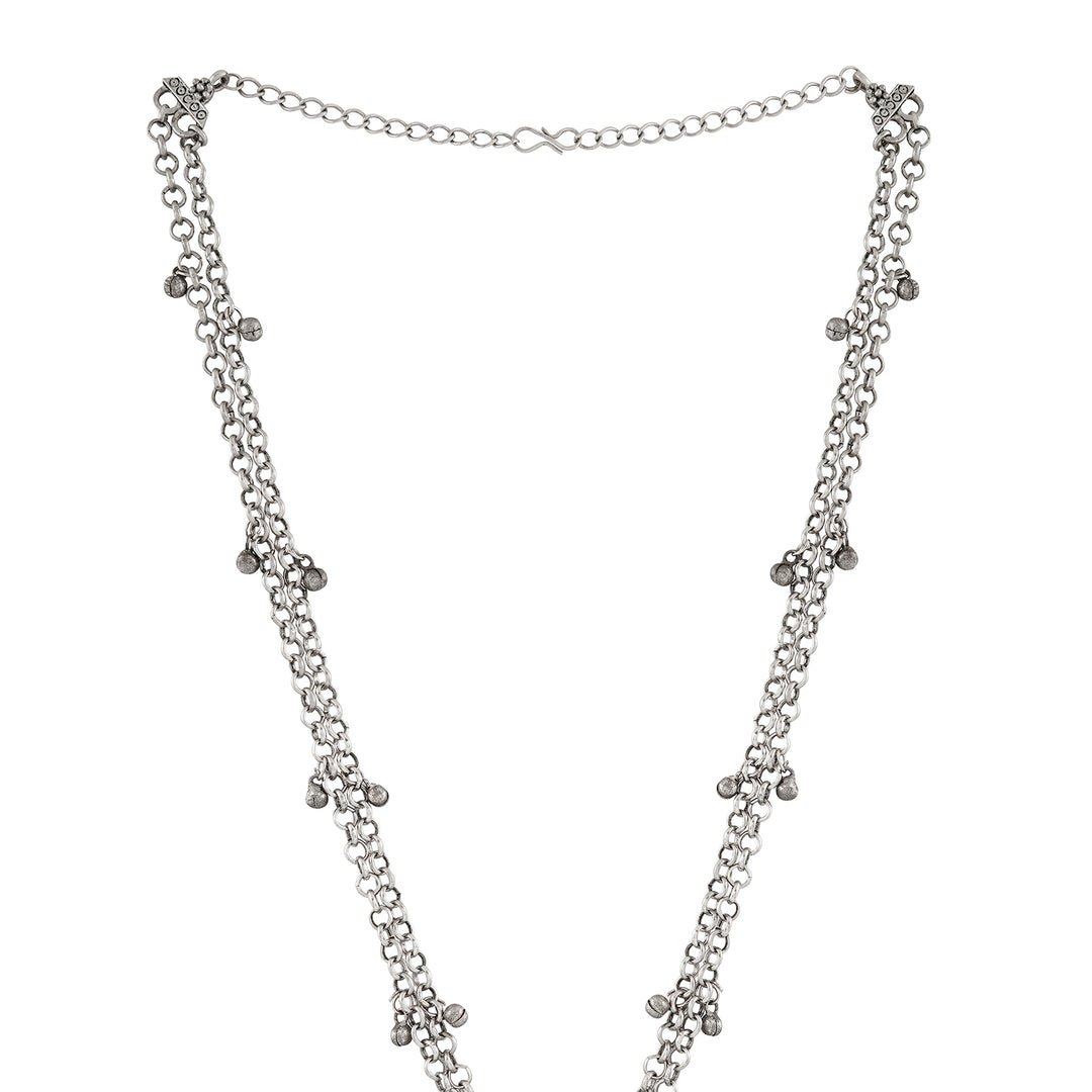 Teejh Anaira Silver Grey Necklace
