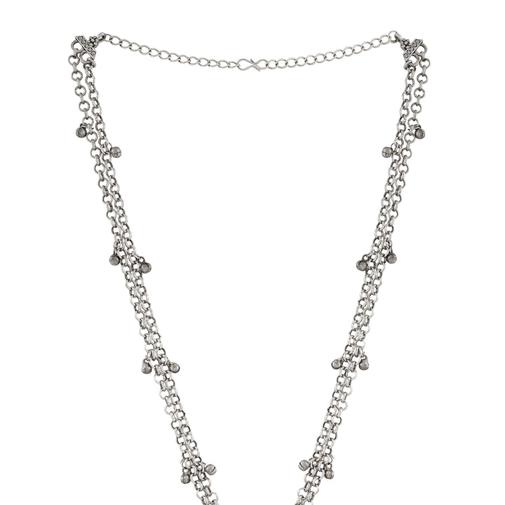 Teejh Anaira Silver Grey Necklace